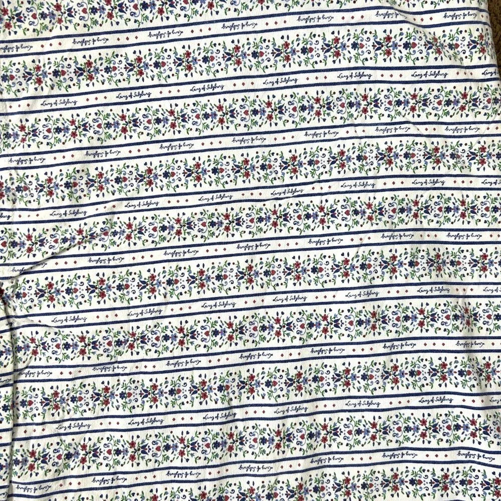 Lanz of Salsburg Classic Print Flannel Flat Sheet 98